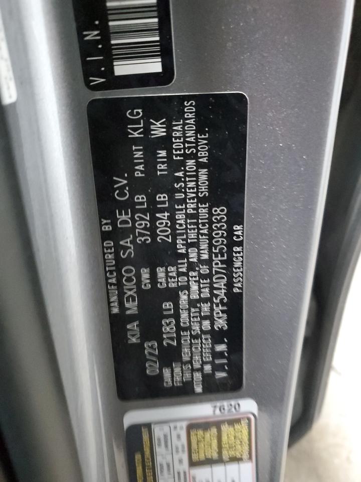 2023 KIA Forte VIN 3KPF54AD7PE599338 Copart auction photo, front end damage thumbnail 14