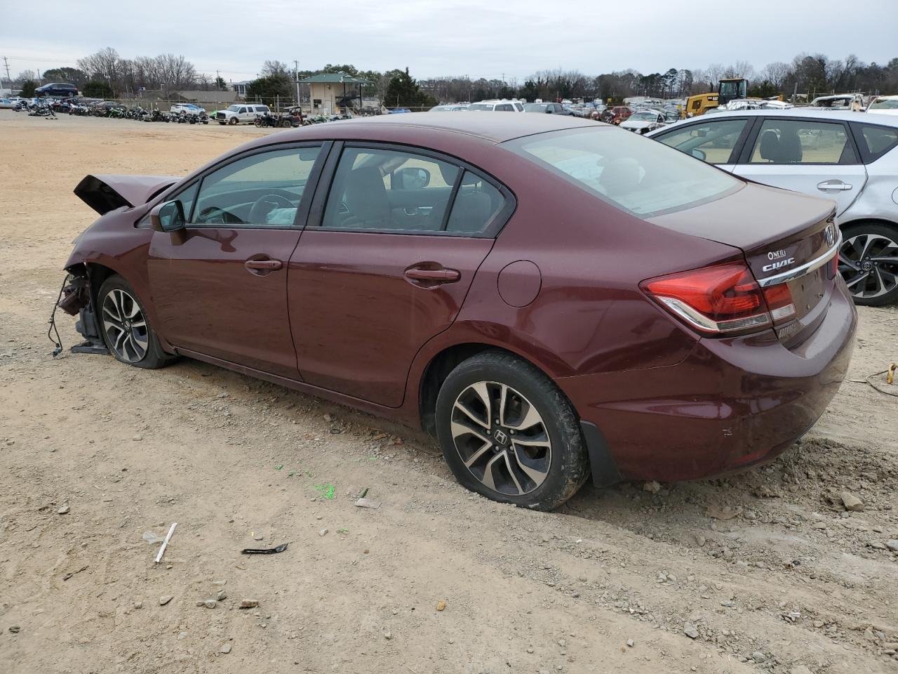2015 Honda Civic VIN 2HGFB2F83FH502620 Copart auction photo, front end damage thumbnail 2