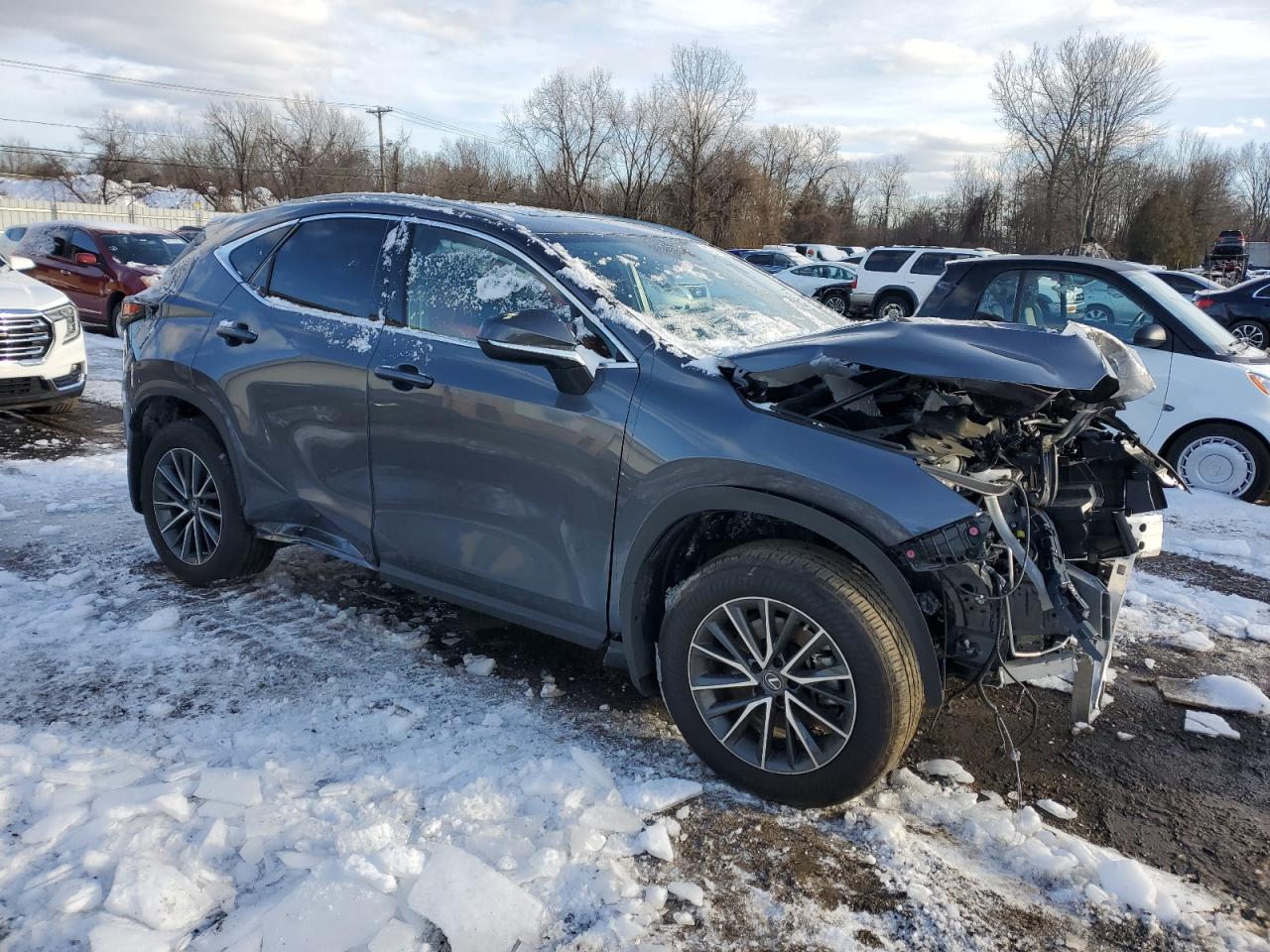 2022 Lexus NX VIN JTJAGCEZ8N2002807 Copart auction photo, front end / side damage thumbnail 4