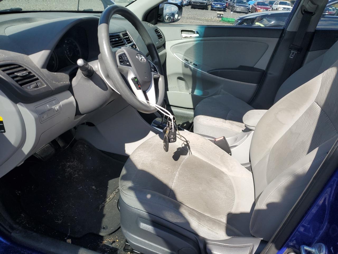 2013 Hyundai Accent VIN KMHCU4AE5DU301361 Copart auction photo, side damage thumbnail 7