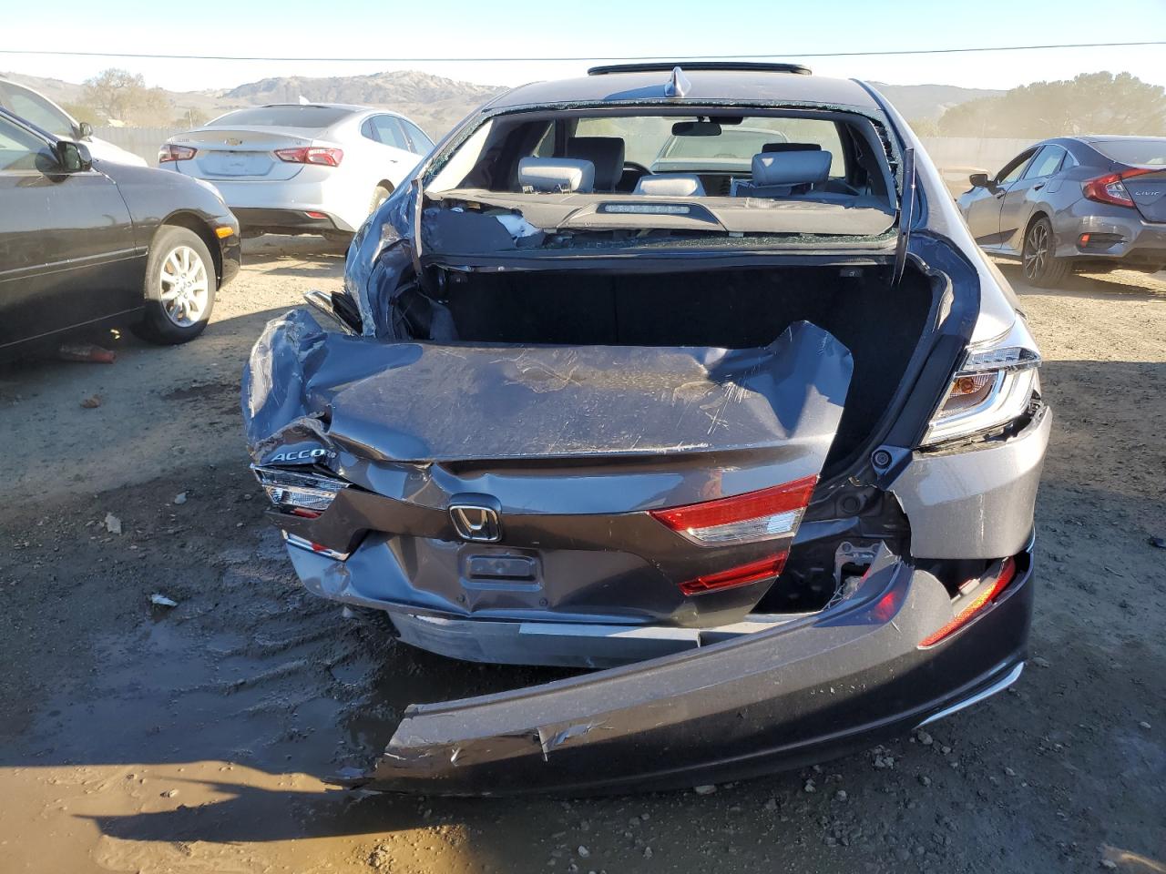 2018 Honda Accord VIN 1HGCV1F47JA056092 Copart auction photo, rear end damage thumbnail 6