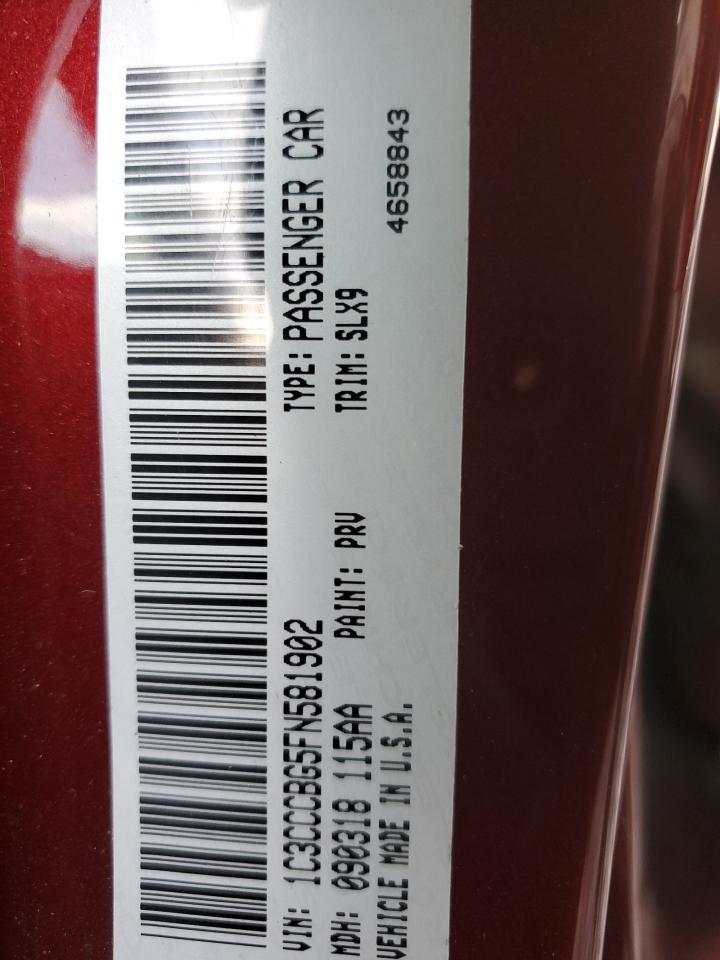 2015 Chrysler 200 VIN 1C3CCCBG5FN581902 Copart auction photo, front end damage thumbnail 12