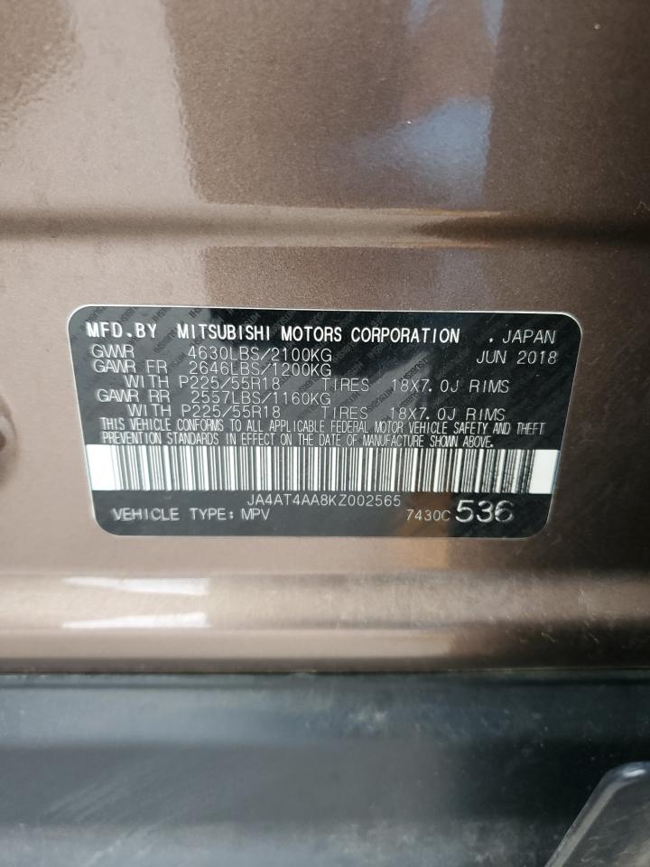 2019 Mitsubishi Eclipse VIN JA4AT4AA8KZ002565 Copart auction photo, undercarriage damage thumbnail 15