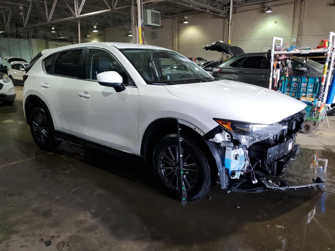 2021 Mazda CX-5 VIN JM3KFACM7M0355921 Copart auction photo, front end / mechanical damage thumbnail 4