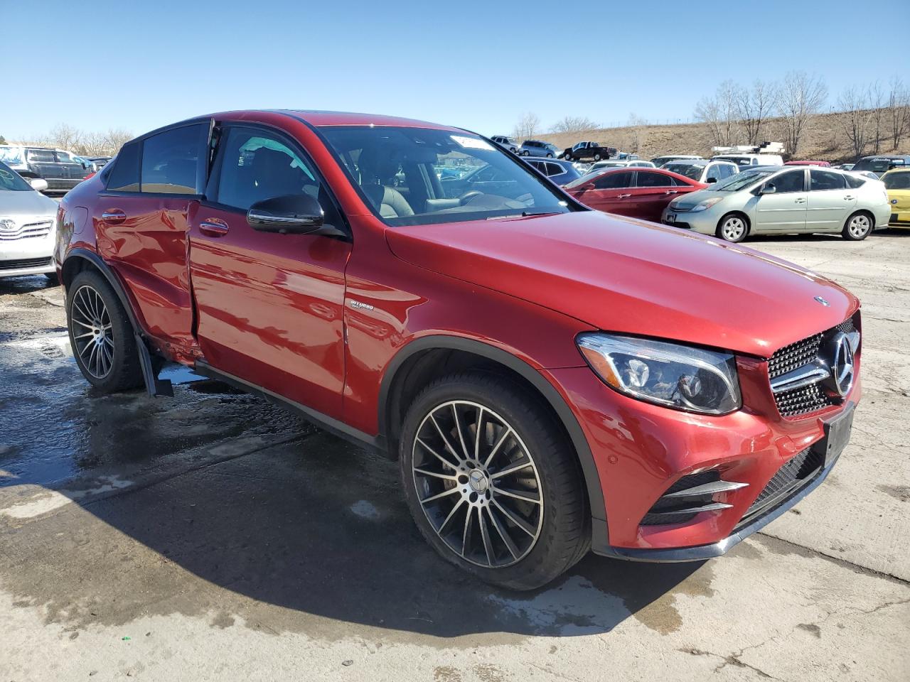 2019 Mercedes-Benz GLC VIN WDC0J6EB0KF609884 Copart auction photo, side damage thumbnail 4