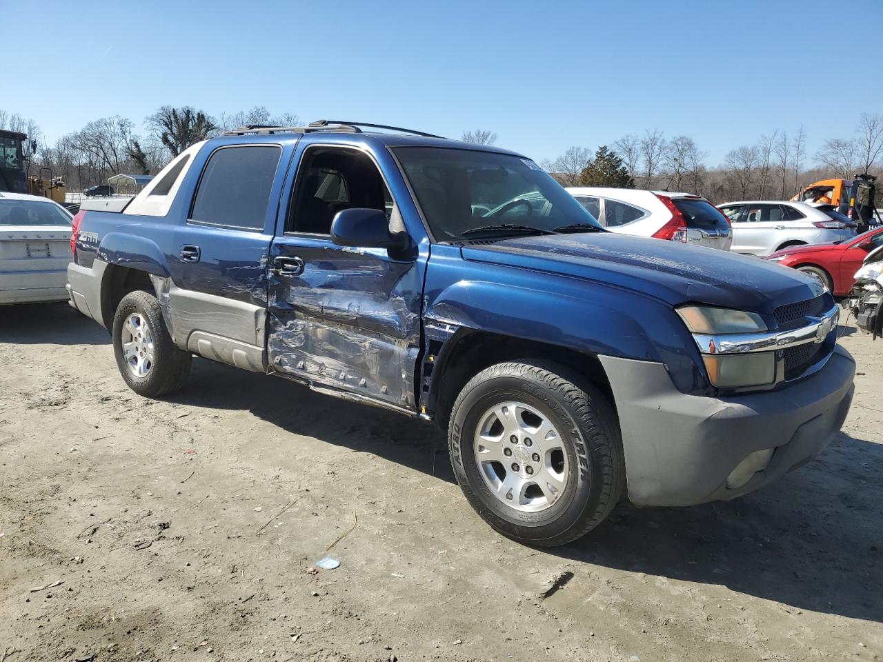 2002 Chevrolet Avalanche VIN 3GNEC13T22G286318 Copart auction photo, side damage thumbnail 4