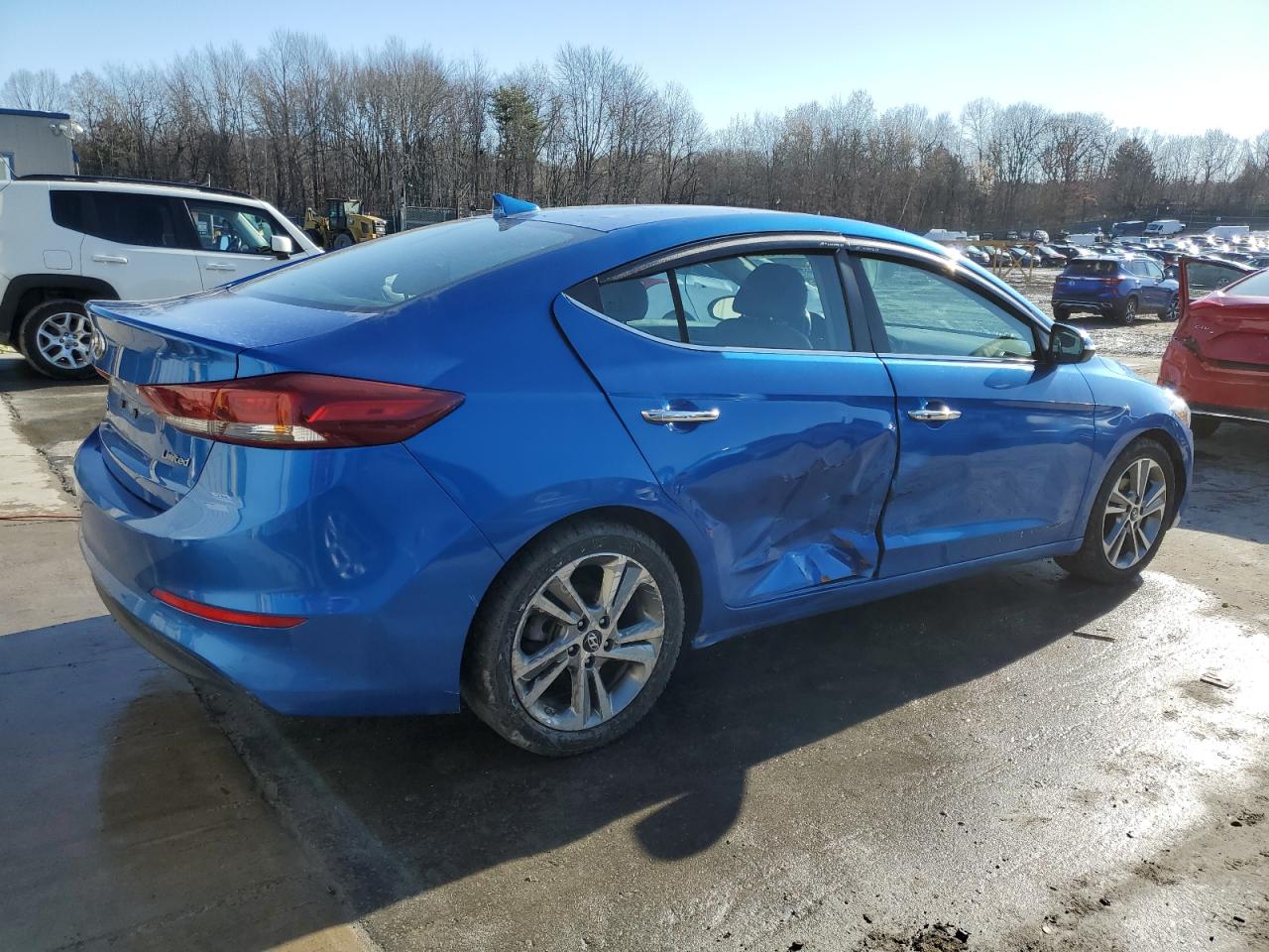 2017 Hyundai Elantra VIN KMHD84LF7HU332115 Copart auction photo, side damage thumbnail 3