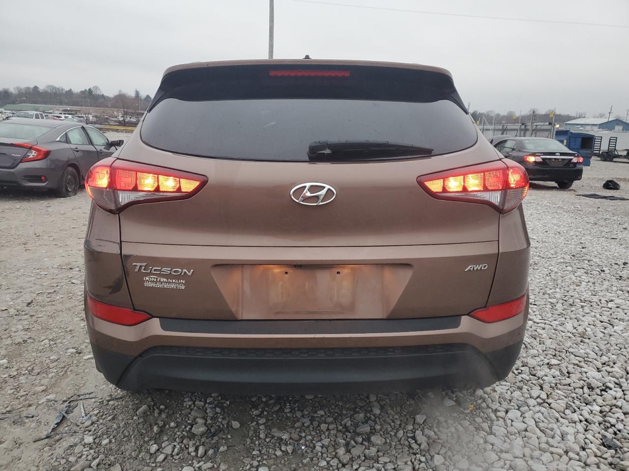 2016 Hyundai Tucson VIN KM8J3CA41GU139115 Copart auction photo, all over damage thumbnail 6