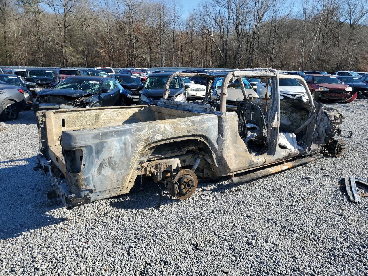 2020 Jeep Gladiator VIN 1C6HJTAG8LL137257 Copart auction photo, burn damage thumbnail 3