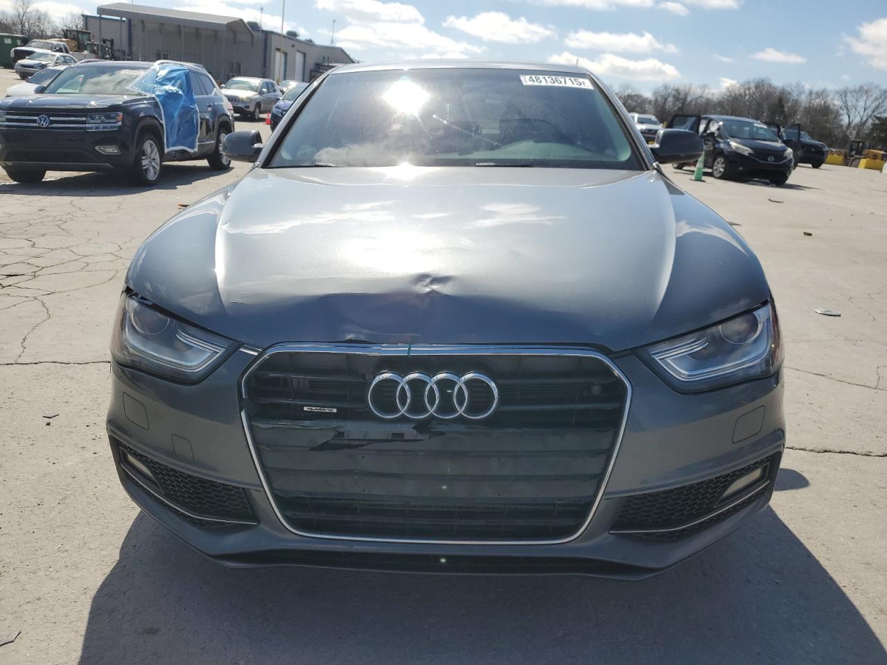 2015 Audi A4 VIN WAUFFAFL8FN036236 Copart auction photo, side / front end damage thumbnail 5