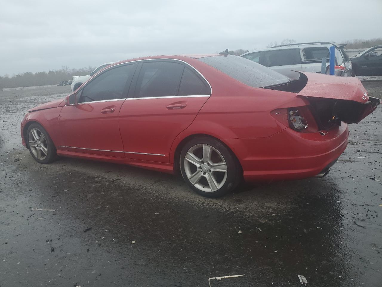 2011 Mercedes-Benz C-klasse VIN WDDGF5EB6BR134911 Copart auction photo, rear end / front end damage thumbnail 2