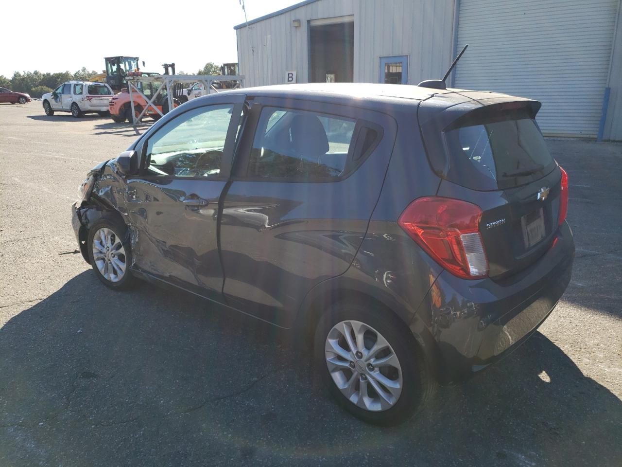 2020 Chevrolet Spark VIN KL8CD6SAXLC444489 Copart auction photo, side / front end damage thumbnail 2