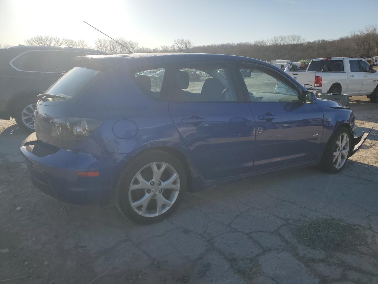 2007 Mazda 3 VIN JM1BK343471653802 Copart auction photo, front end / mechanical damage thumbnail 3