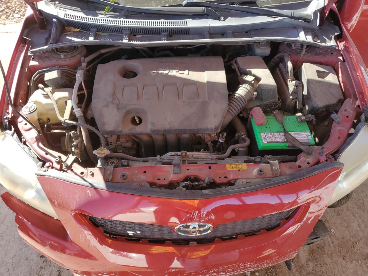 2009 Toyota Corolla VIN JTDBL40E99J033525 Copart auction photo, front end / side damage thumbnail 12