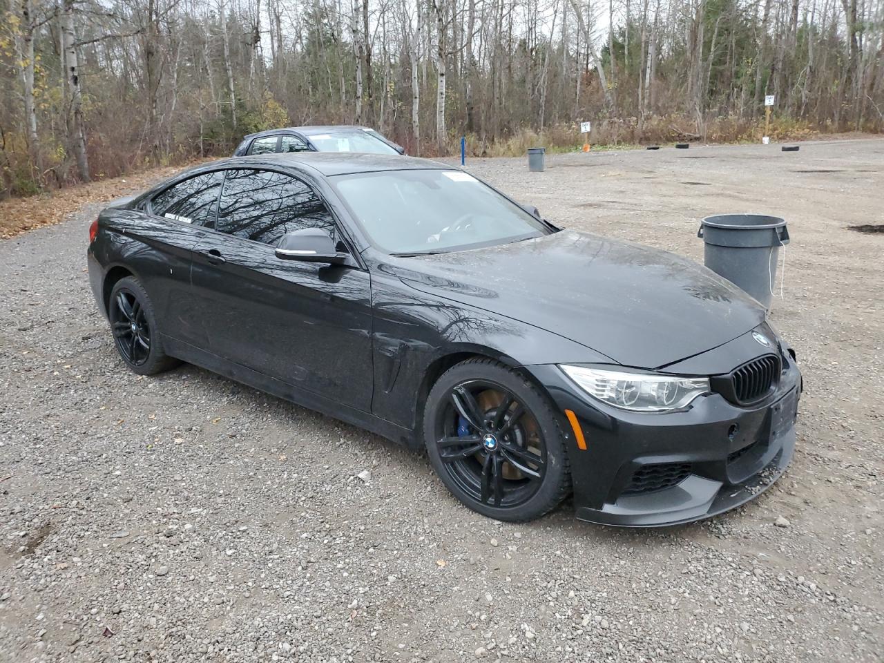 2016 BMW 4er VIN WBA3R5C59GK374397 Copart auction photo, front end / side damage thumbnail 4