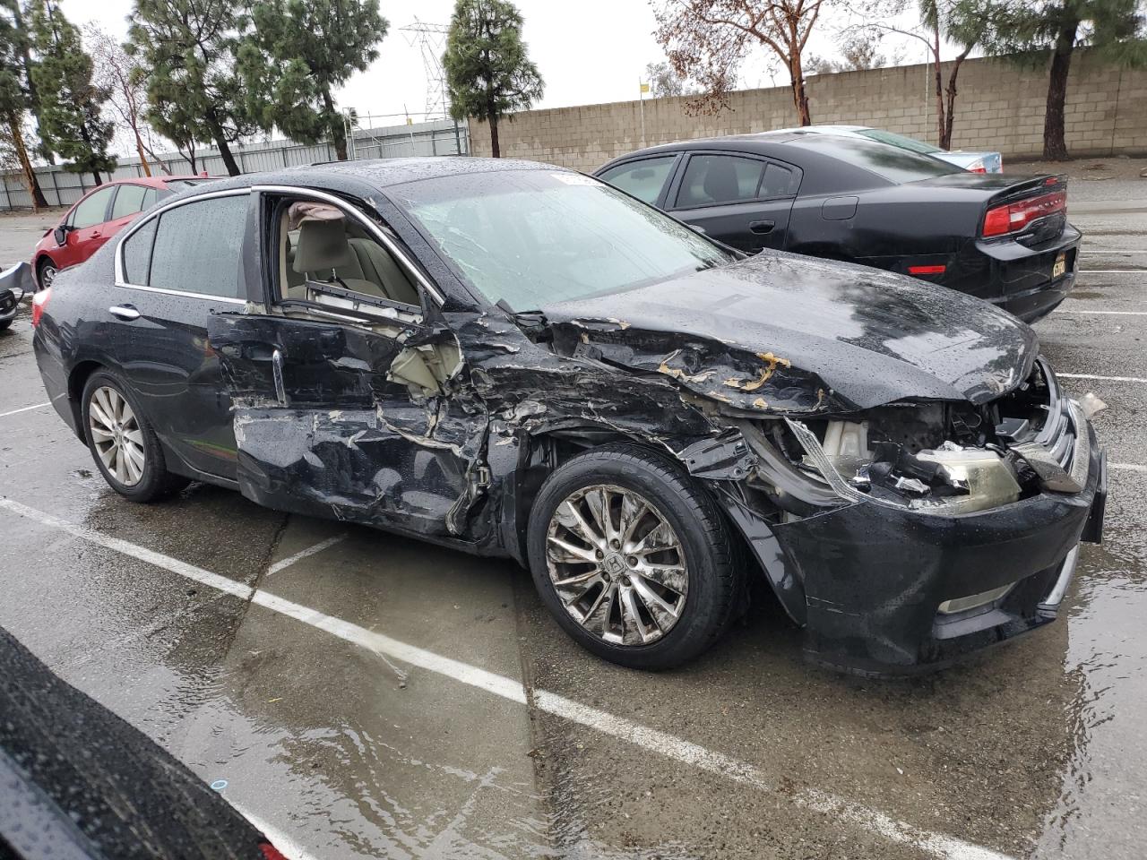 2013 Honda Accord VIN 1HGCR2F79DA013799 Copart auction photo, side / front end damage thumbnail 4