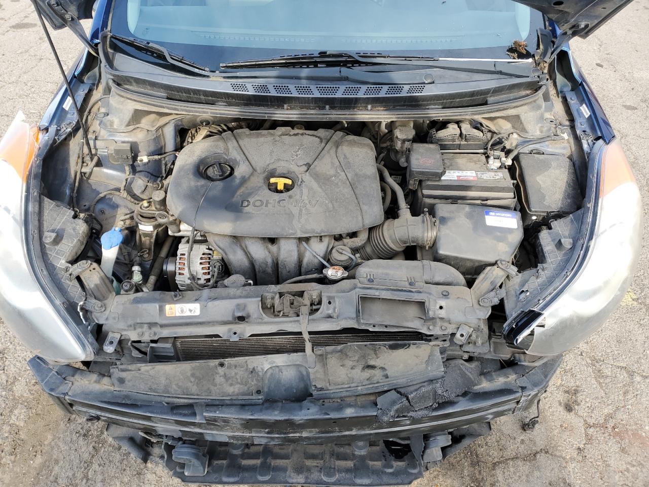 2013 Hyundai Elantra VIN KMHDH4AE8DU492136 Copart auction photo, all over damage thumbnail 11