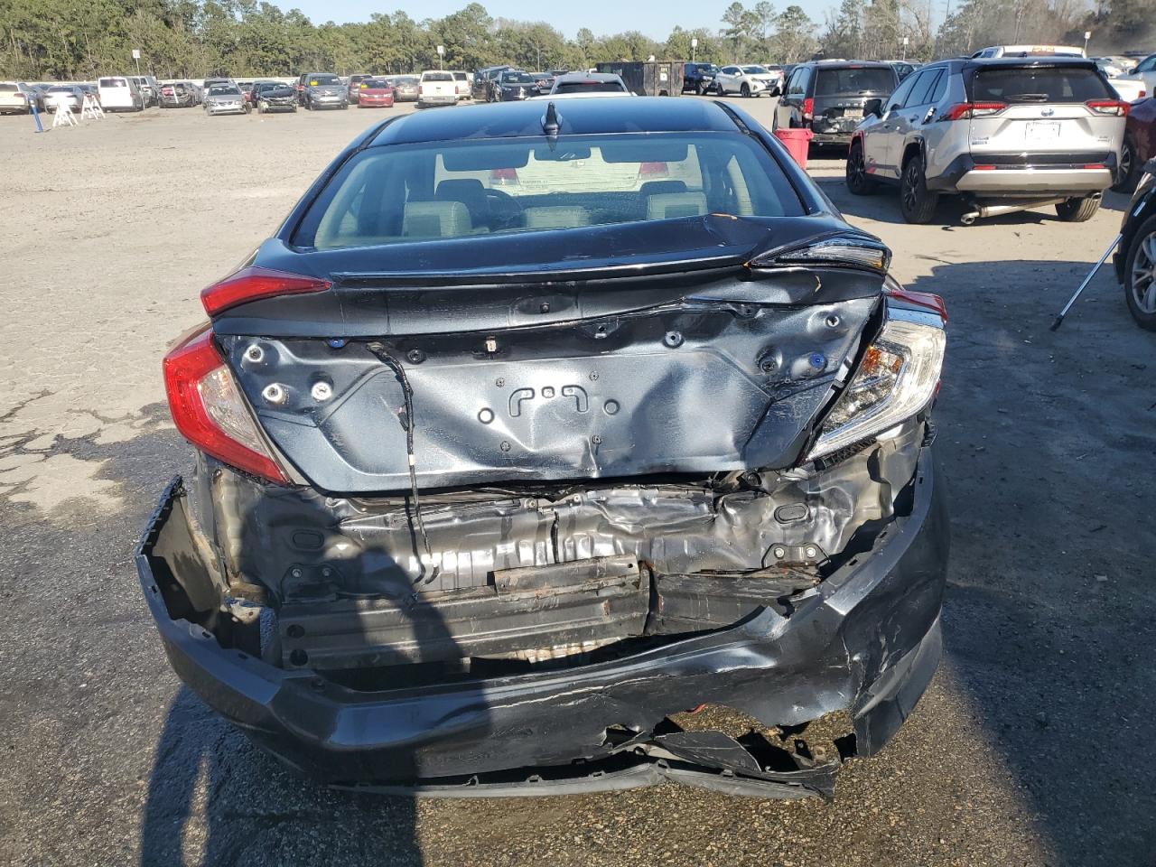 2016 Honda Civic VIN 19XFC1F71GE009786 Copart auction photo, rear end damage thumbnail 6