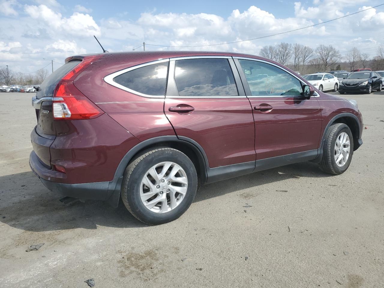2015 Honda CR-V VIN 2HKRM4H53FH660984 Copart auction photo, side / front end damage thumbnail 3