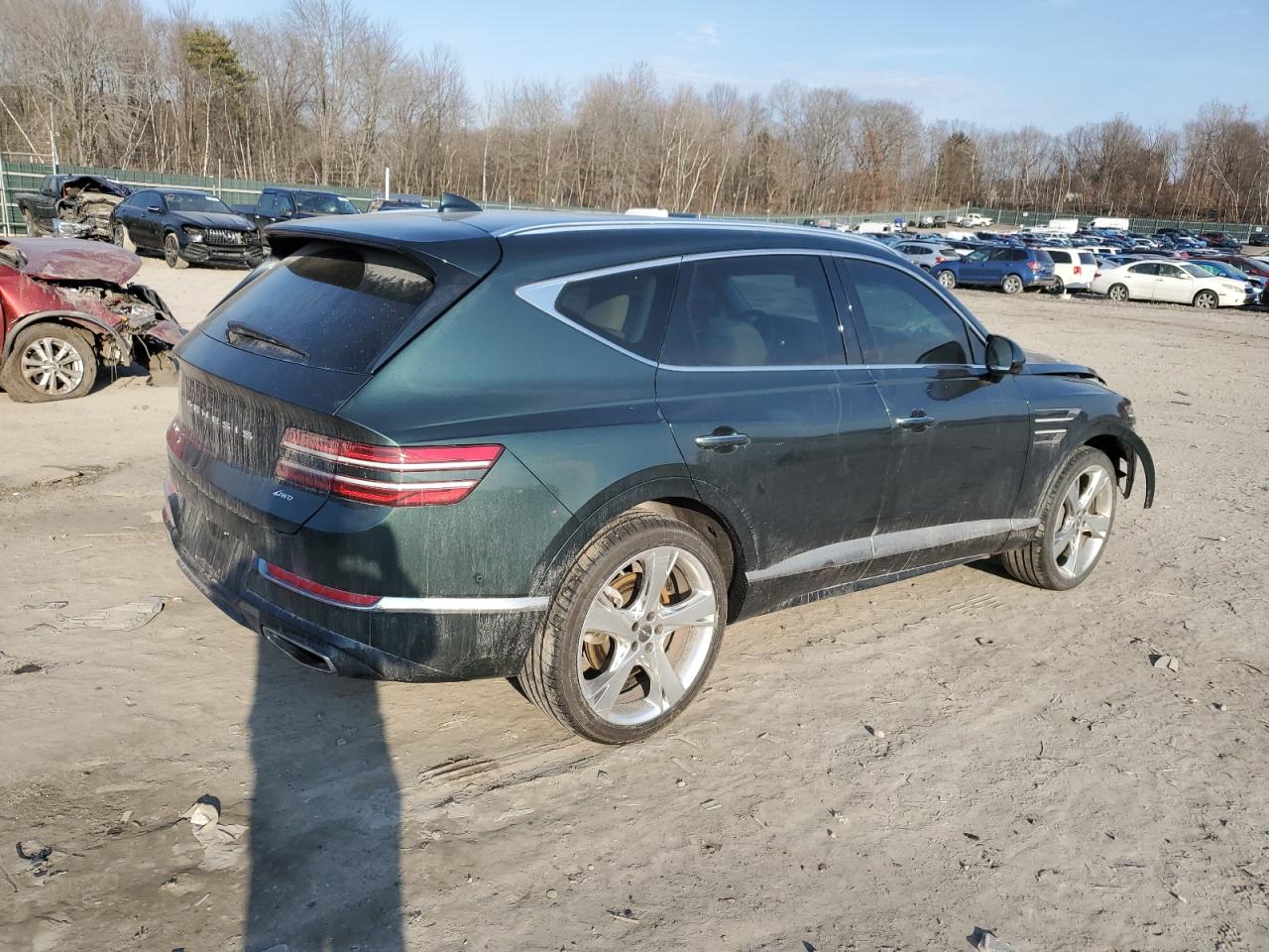 2022 Genesis Gv80 VIN KMUHBDSB1NU096639 Copart auction photo, front end damage thumbnail 3