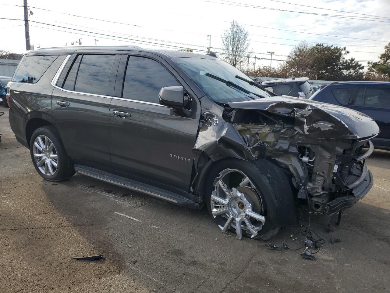 2021 Chevrolet Tahoe VIN 1GNSKTKL6MR336370 Copart auction photo, front end / rear end damage thumbnail 4