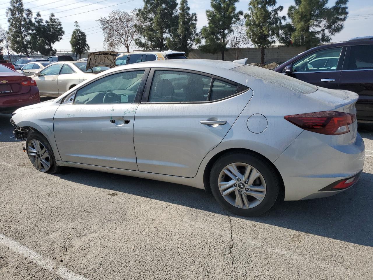 2020 Hyundai Elantra VIN 5NPD84LF9LH631760 Copart auction photo, front end / side damage thumbnail 2