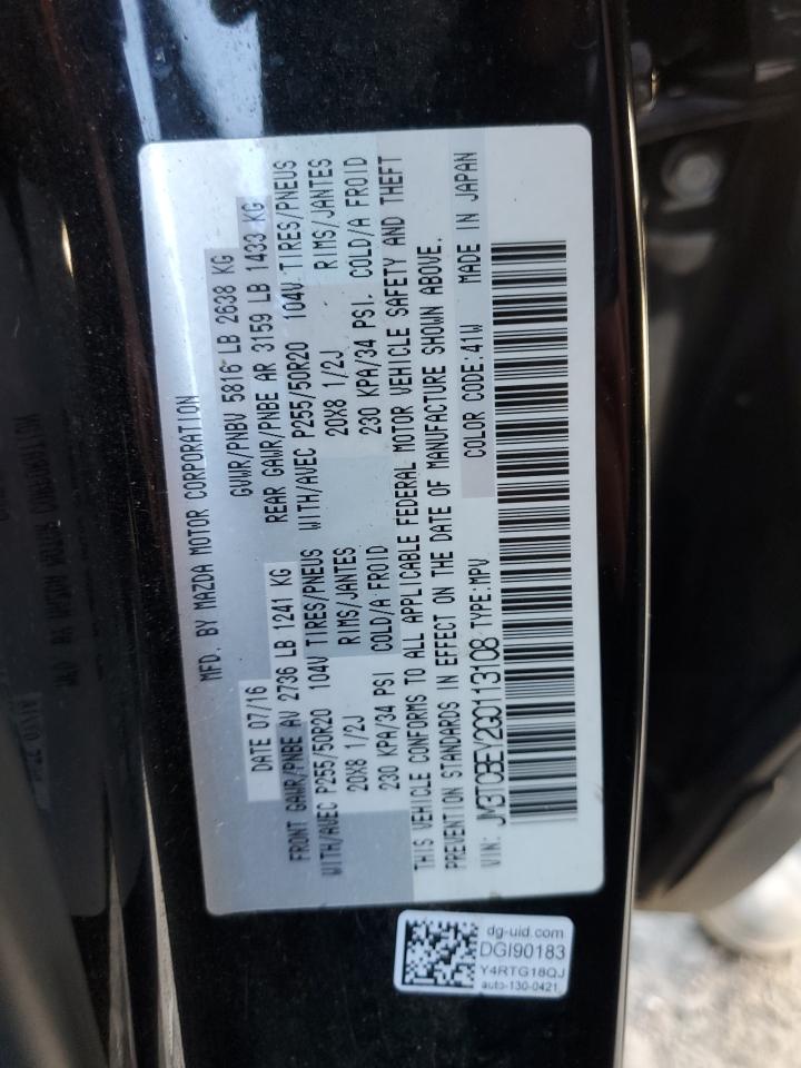 2016 Mazda CX-9 VIN JM3TCBEY2G0113108 Copart auction photo, front end / mechanical damage thumbnail 12