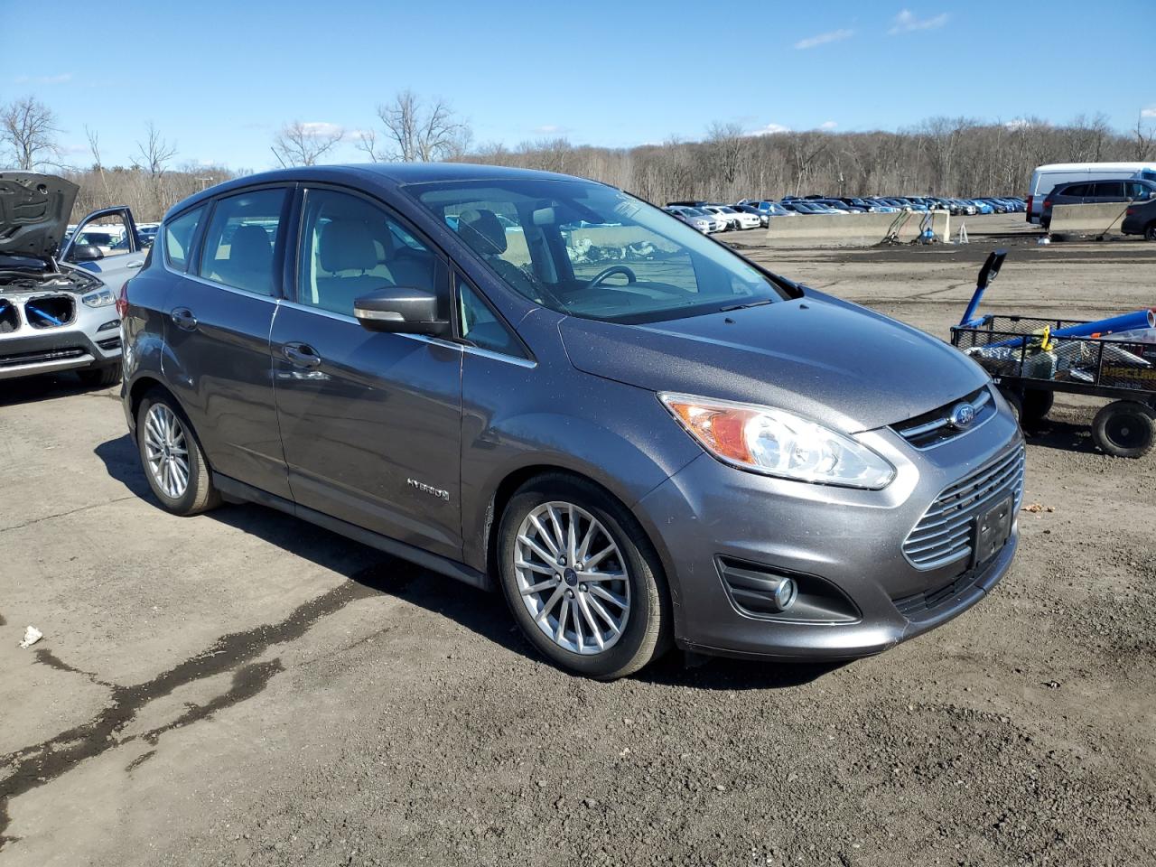 2014 Ford C-MAX VIN 1FADP5BU6EL505465 Copart auction photo, front end / side damage thumbnail 4