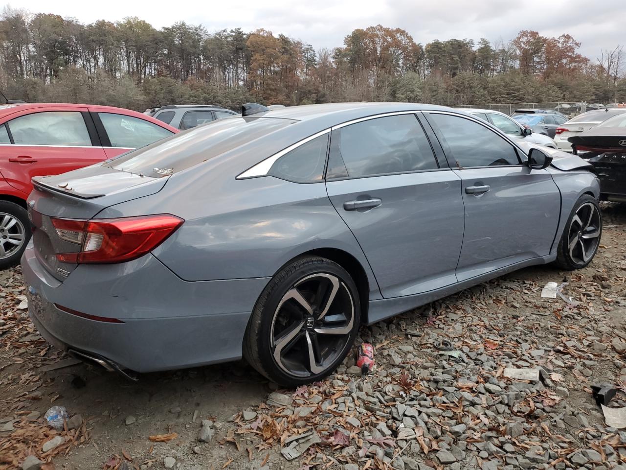 2022 Honda Accord VIN 1HGCV1F47NA039427 Copart auction photo, front end / rear end damage thumbnail 3