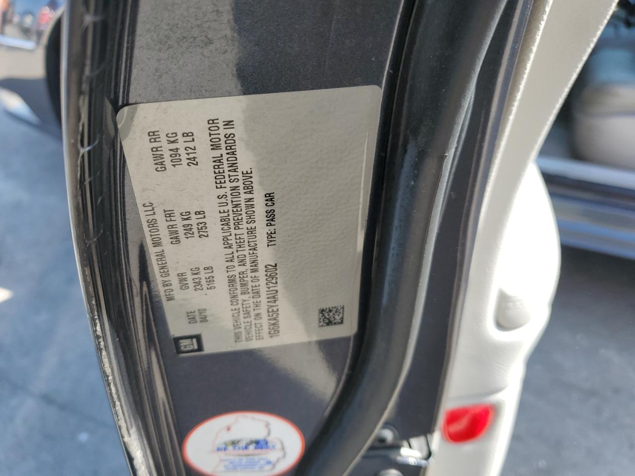 2010 Cadillac DTS VIN 1G6KA5EY4AU129602 Copart auction photo, rear end damage thumbnail 15