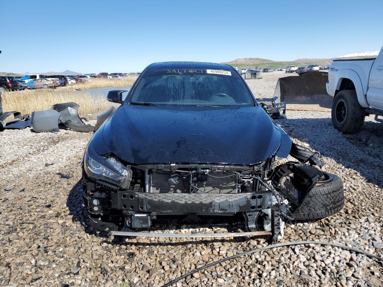 2015 Infiniti Q50 VIN JN1BV7AR3FM408416 Copart auction photo, front end damage thumbnail 5