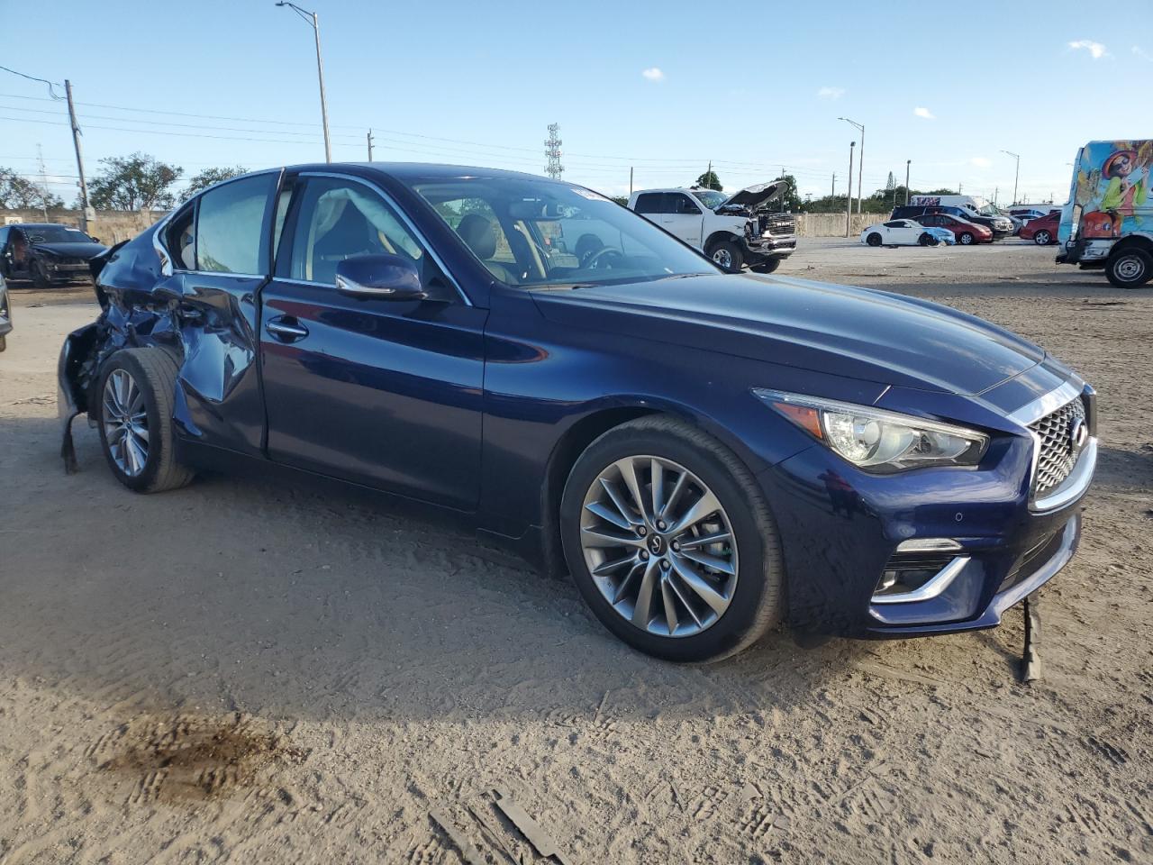 2024 Infiniti Q50 VIN JN1EV7BP1RM601355 Copart auction photo, side / rear end damage thumbnail 4