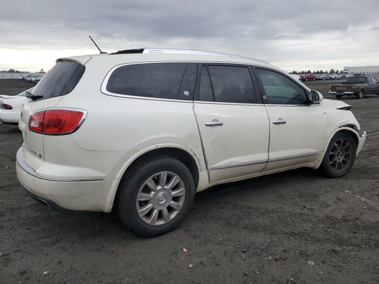 2013 Buick Enclave VIN 5GAKVCKD8DJ147311 Copart auction photo, front end / side damage thumbnail 3