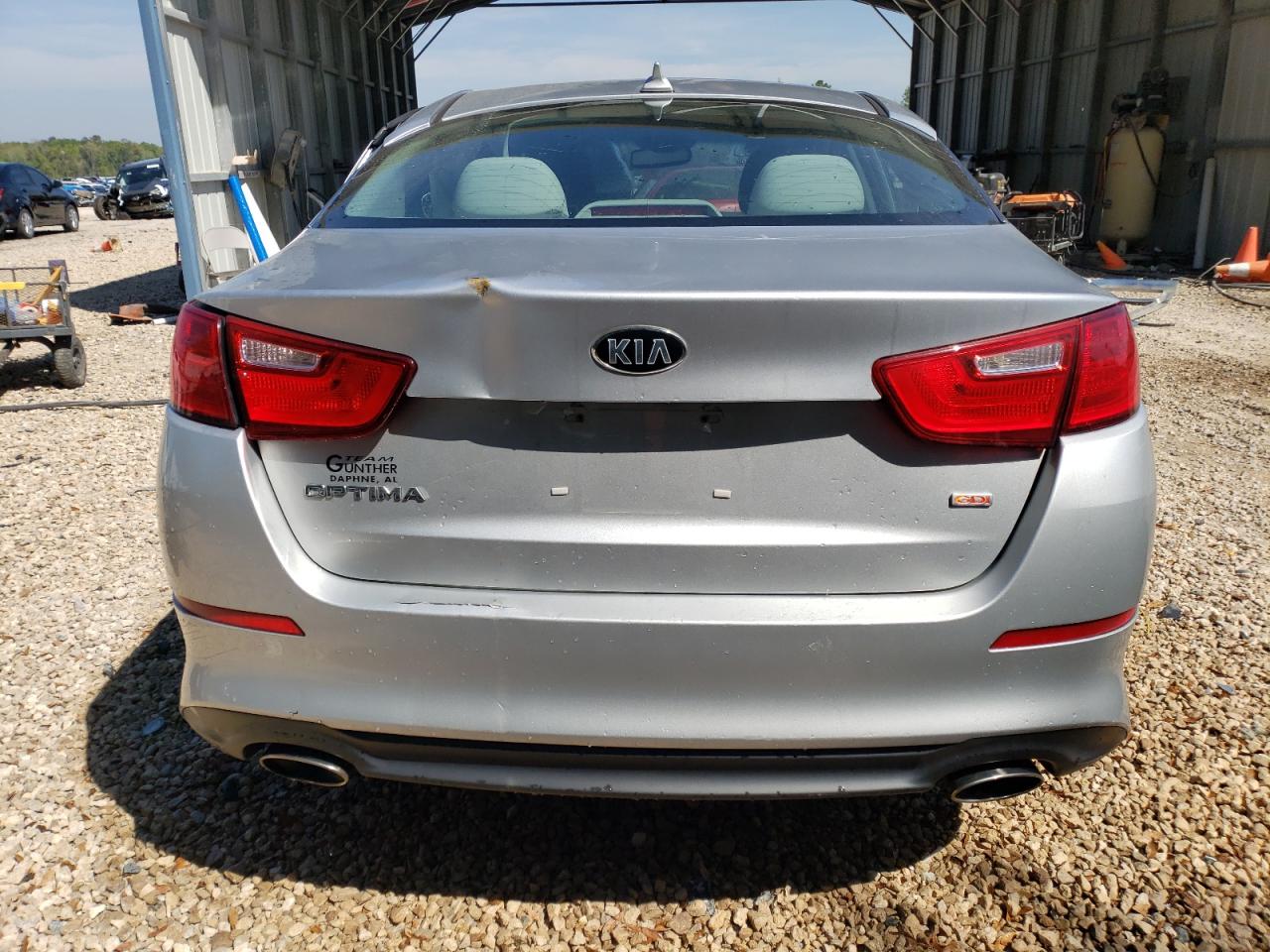 2015 KIA Optima VIN 5XXGM4A71FG500116 Copart auction photo, side / front end damage thumbnail 6