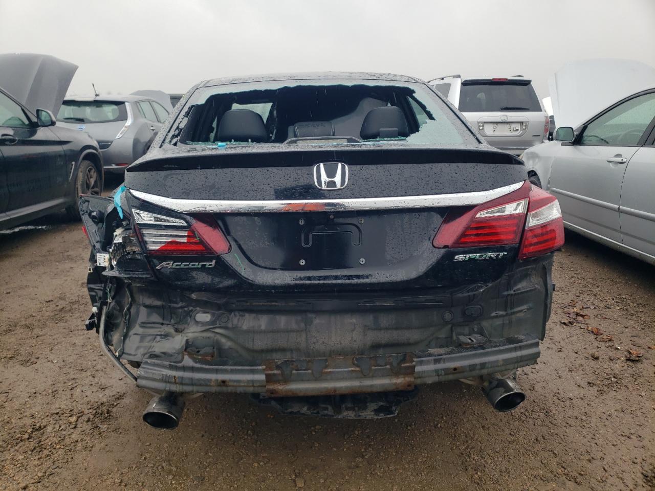 2016 Honda Accord VIN 1HGCR2F50GA070623 Copart auction photo, rear end damage thumbnail 6