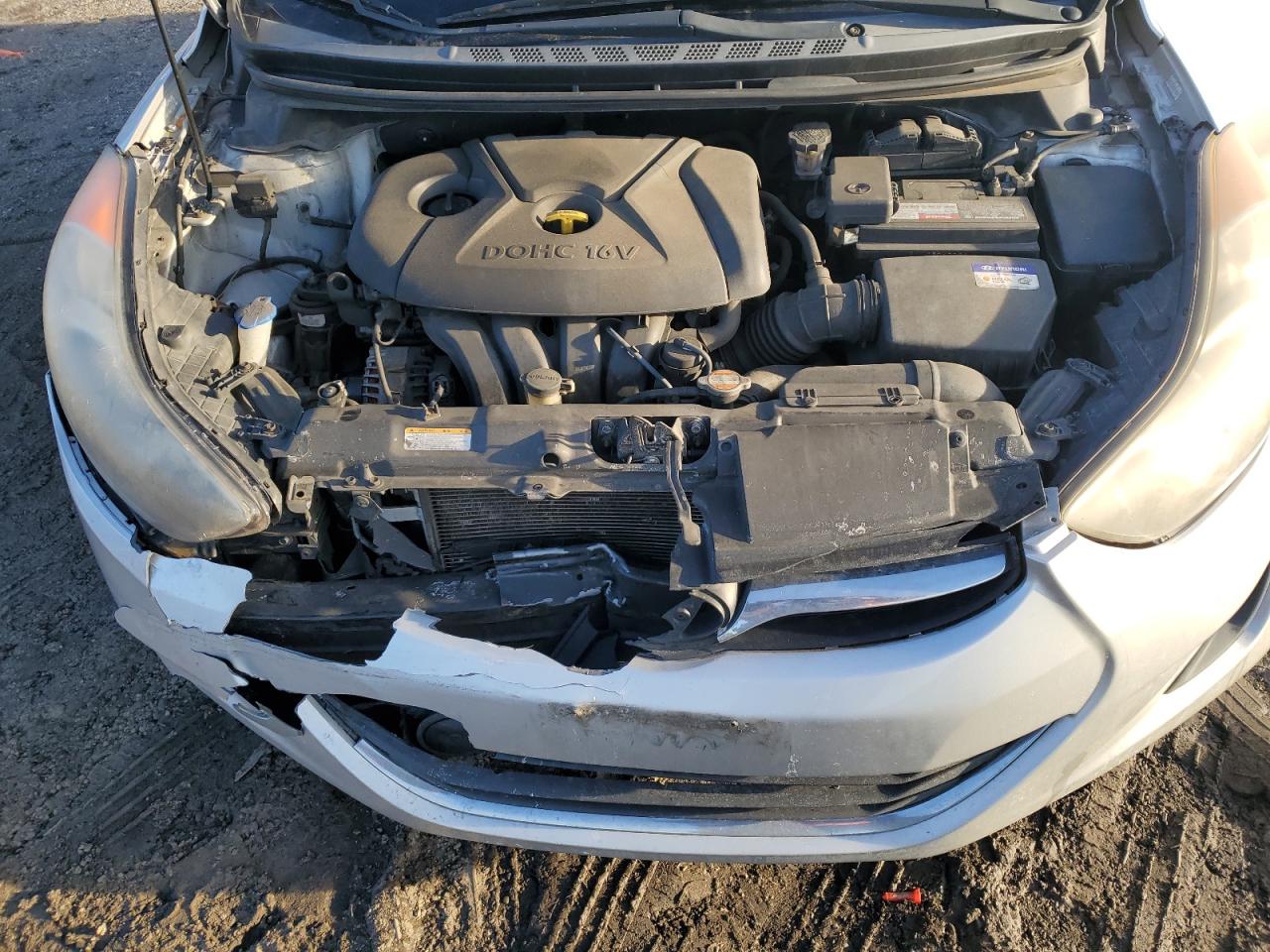 2011 Hyundai Elantra VIN KMHDH4AE7BU157219 Copart auction photo, rear end / front end damage thumbnail 12