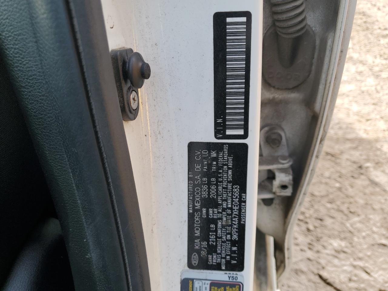 2017 KIA Forte VIN 3KPFK4A7XHE045683 Copart auction photo, front end damage thumbnail 13