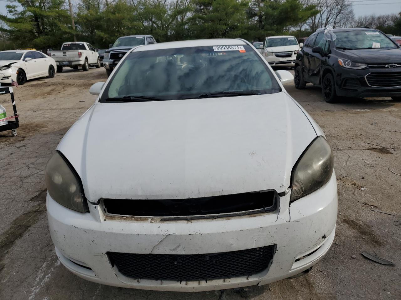 2014 Chevrolet Impala VIN 2G1WA5E36E1140825 Copart auction photo, rear end / front end damage thumbnail 5