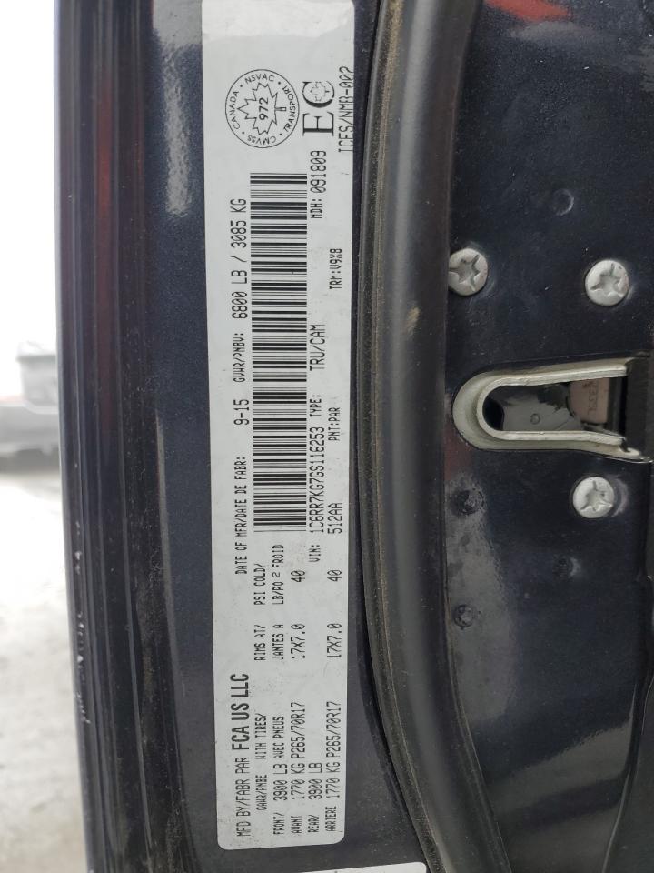 2016 RAM 1500 VIN 1C6RR7KG7GS116253 Copart auction photo, all over damage thumbnail 12