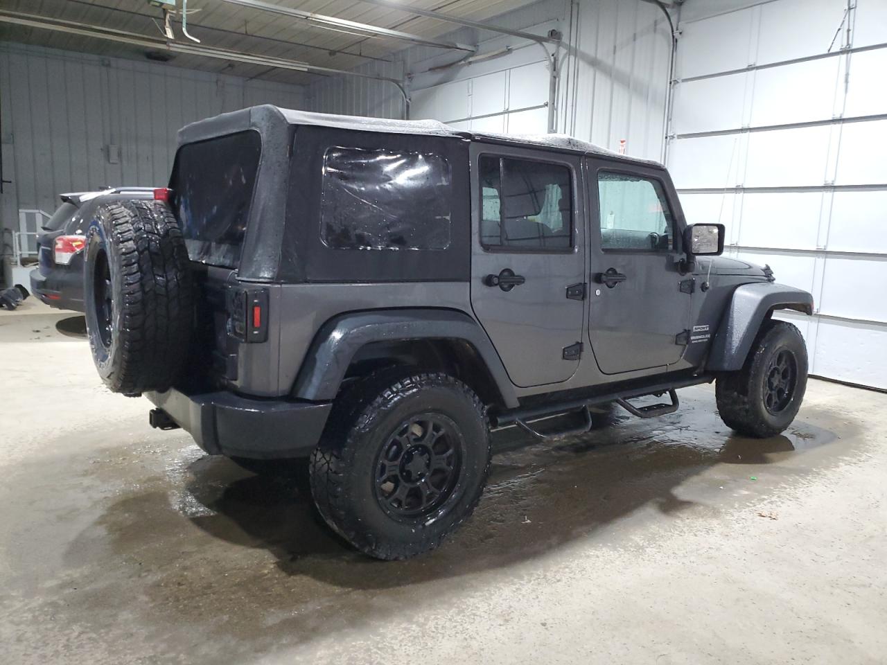 2014 Jeep Wrangler VIN 1C4HJWDG3EL227781 Copart auction photo, side / undercarriage damage thumbnail 3
