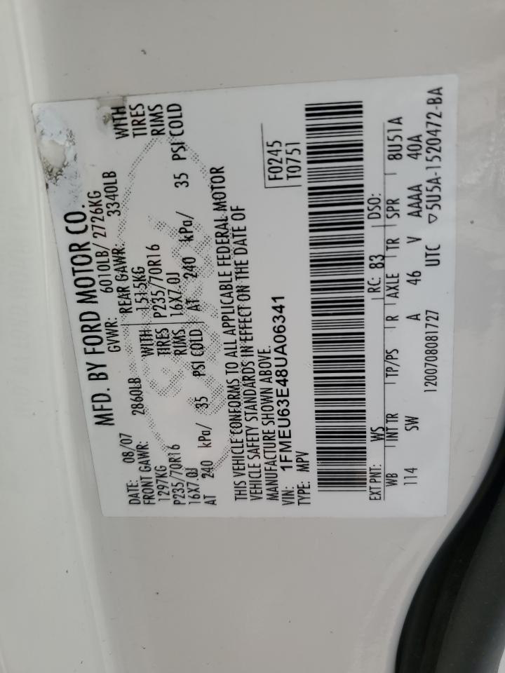 2008 Ford Explorer VIN 1FMEU63E48UA06341 Copart auction photo, mechanical / rear end damage thumbnail 13