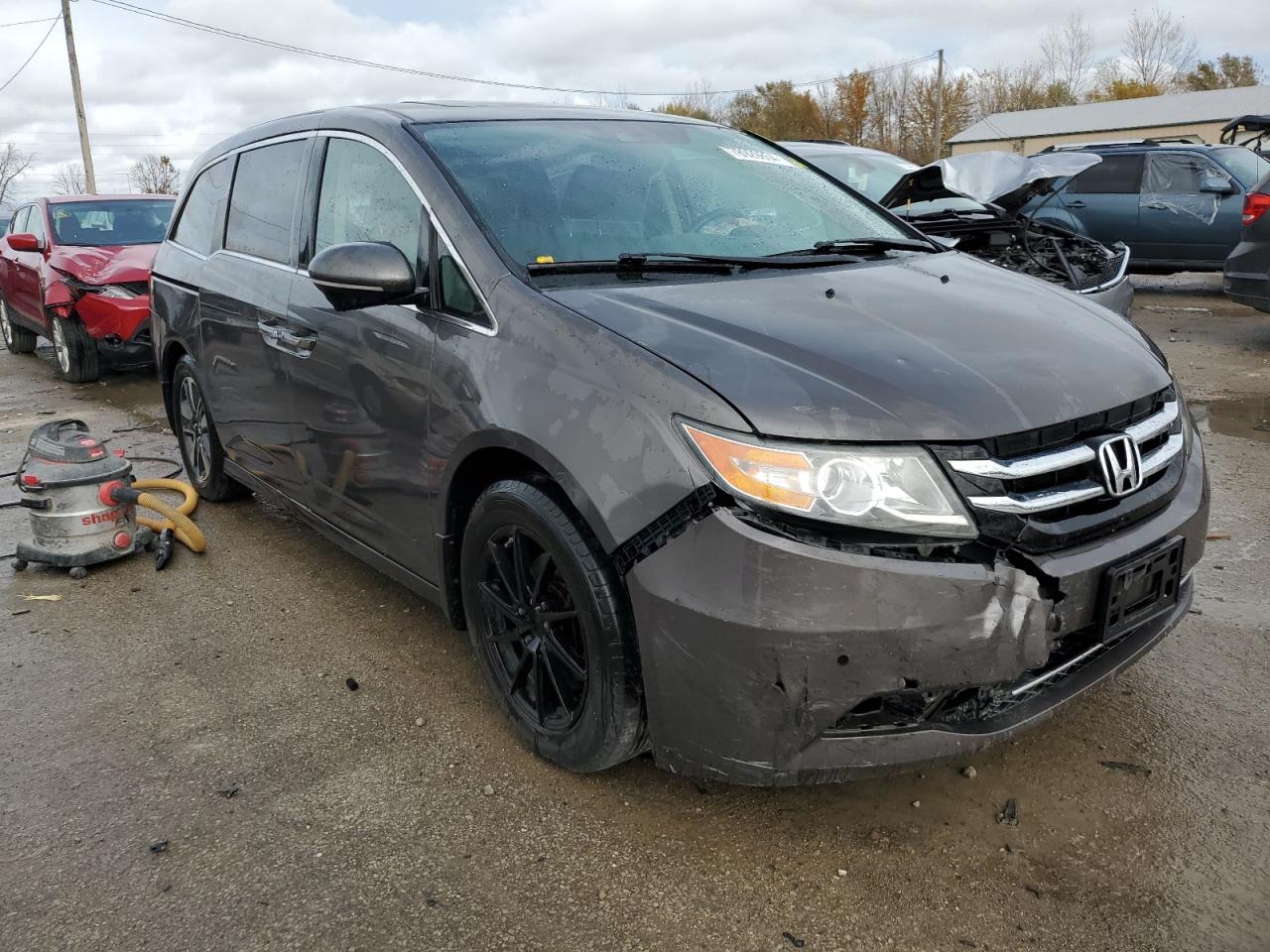 2014 Honda Odyssey VIN 5FNRL5H91EB097507 Copart auction photo, front end damage thumbnail 4