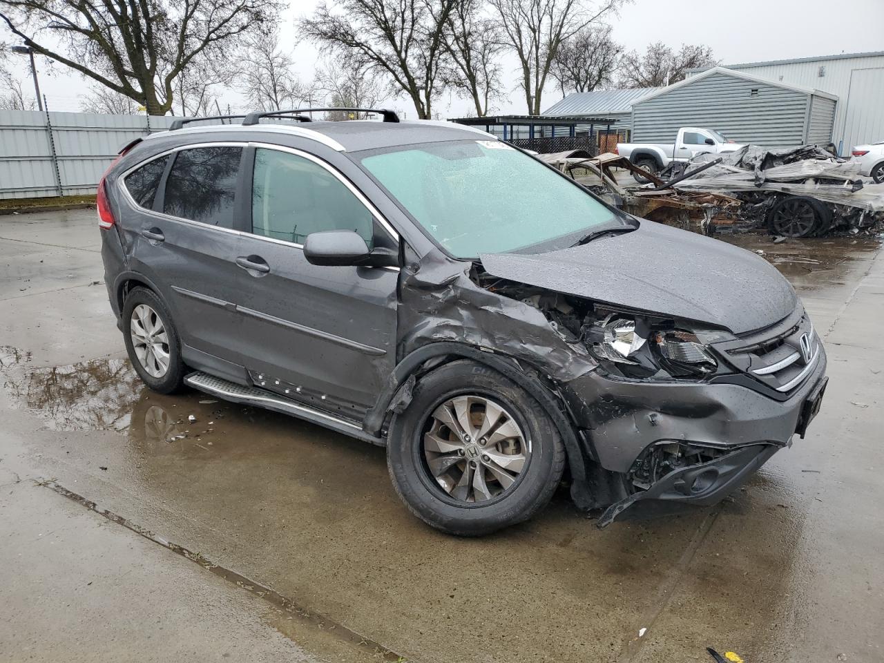 2014 Honda CR-V VIN 2HKRM4H75EH601824 Copart auction photo, all over damage thumbnail 4