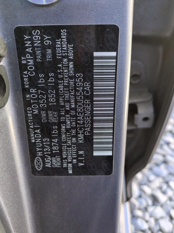 2013 Hyundai Accent VIN KMHCT4AE8DU554953 Copart auction photo, front end damage thumbnail 13