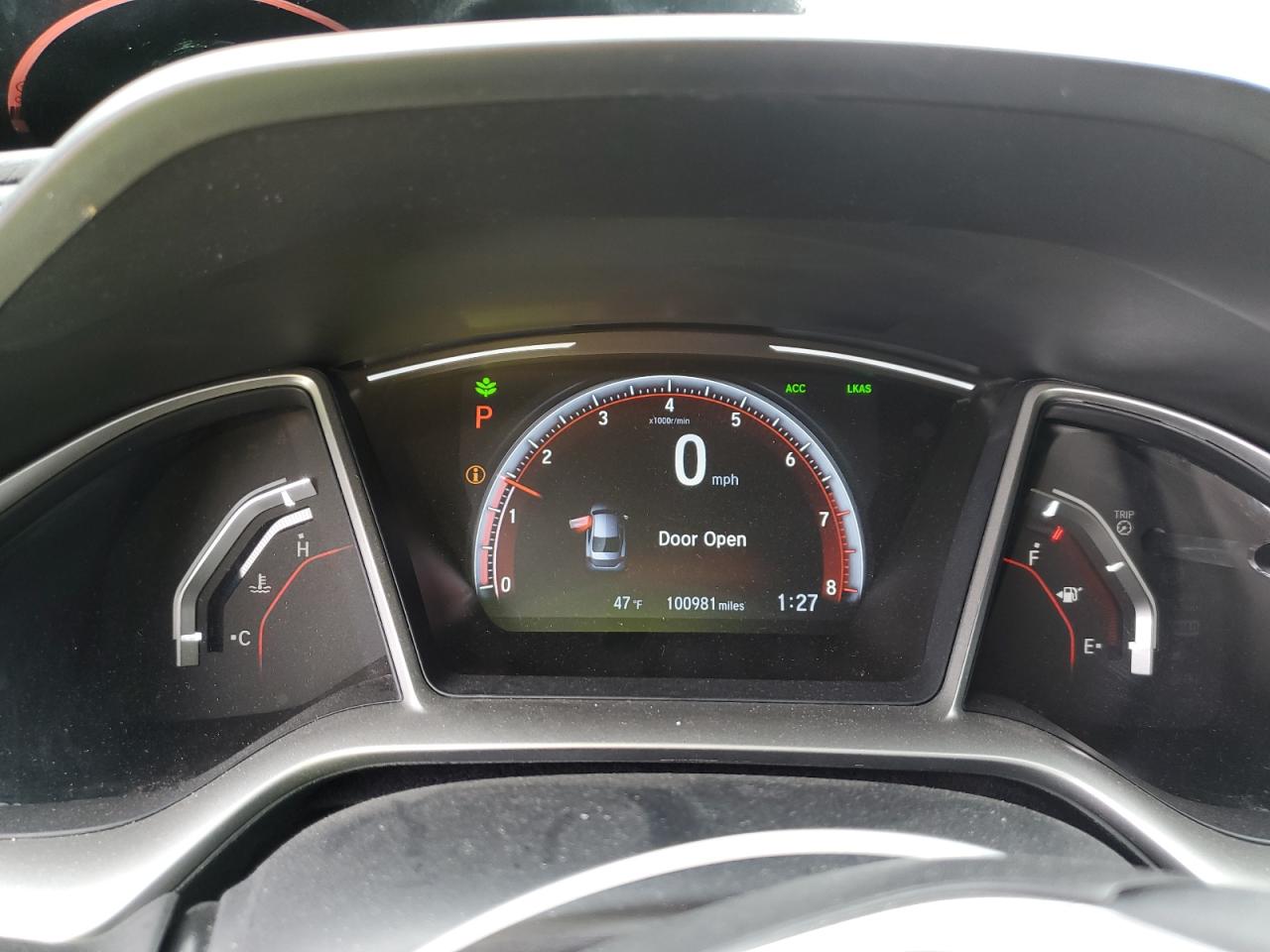 2020 Honda Civic VIN 19XFC2F87LE001345 Copart auction photo, rear end damage thumbnail 9