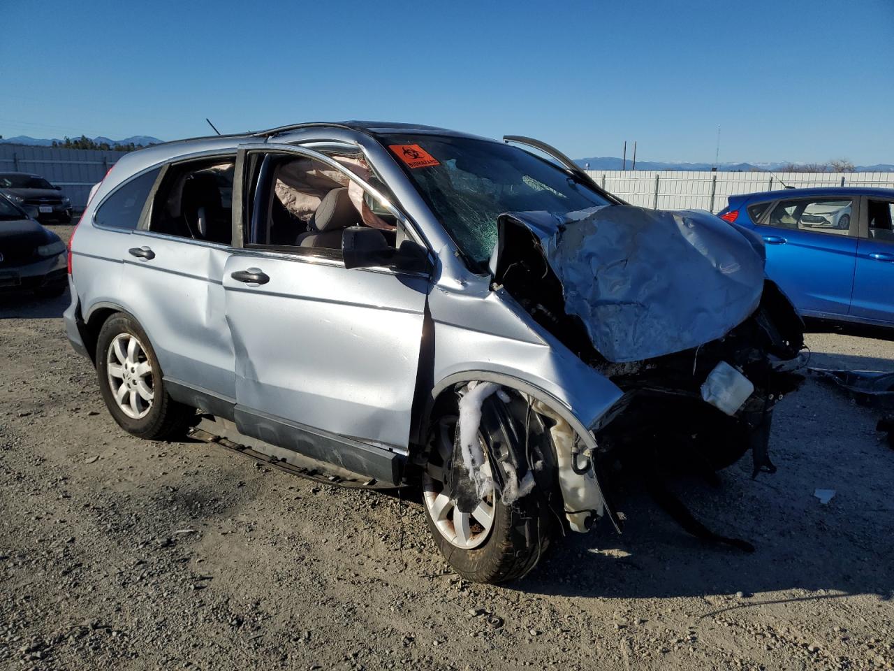 2011 Honda CR-V VIN 5J6RE3H42BL027956 Copart auction photo, front end / side damage thumbnail 4