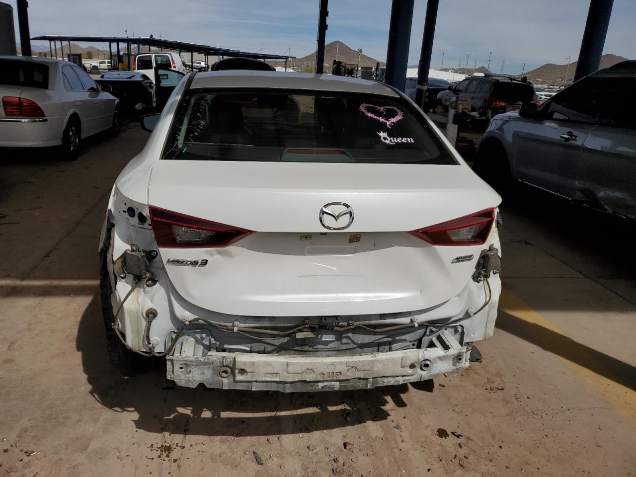 2017 Mazda 3 VIN JM1BN1V79H1101176 Copart auction photo, front end / rear end damage thumbnail 6