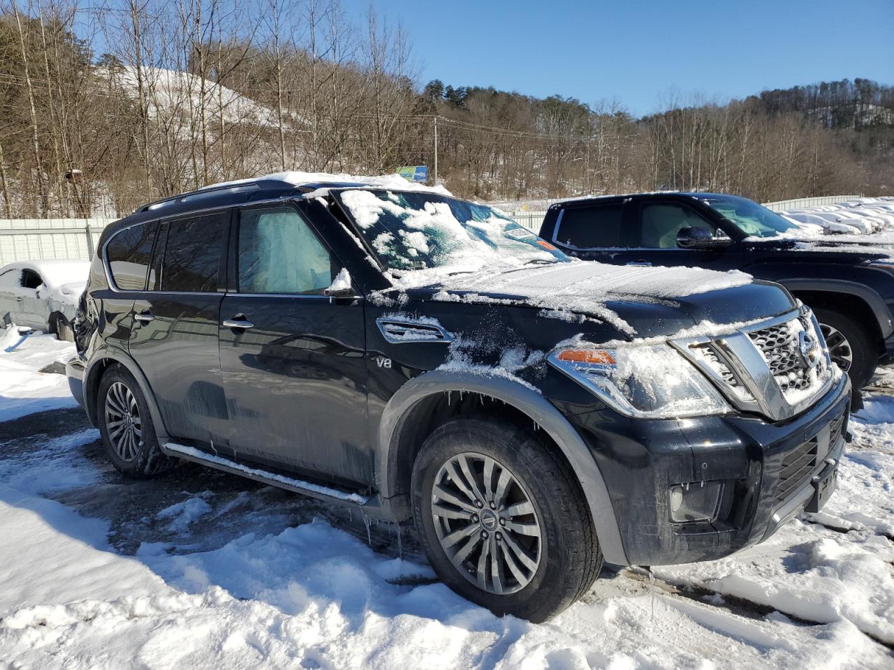 2018 Nissan Armada VIN JN8AY2NC4J9555112 Copart auction photo, rollover damage thumbnail 4