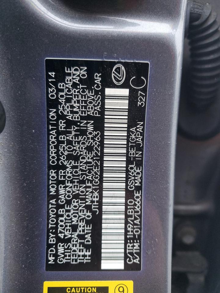 2014 Lexus ES VIN JTHBK1GG2E2122963 Copart auction photo, front end / minor dent/scratches damage thumbnail 14