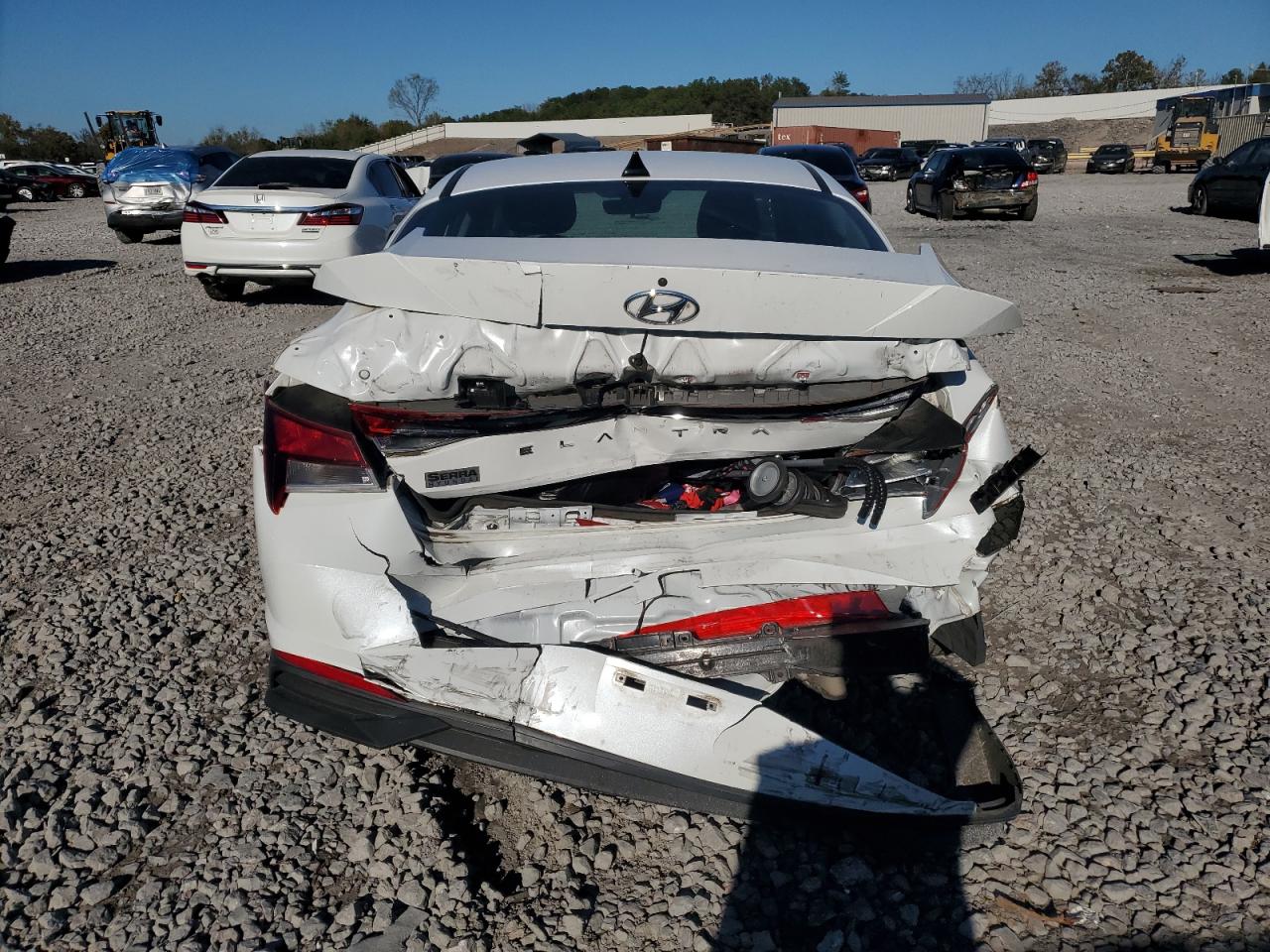 2021 Hyundai Elantra VIN 5NPLL4AG9MH050685 Copart auction photo, rear end / side damage thumbnail 6